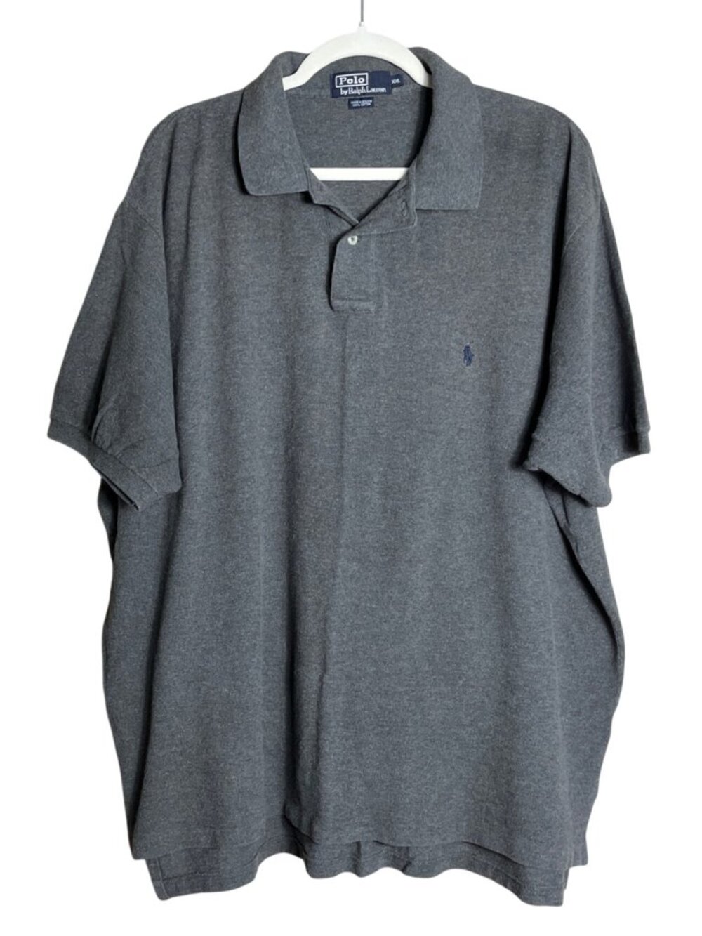 Polo Ralph Lauren Polo Shirt Gray Casual Cotton Classic Golf Preppy Mens XXL